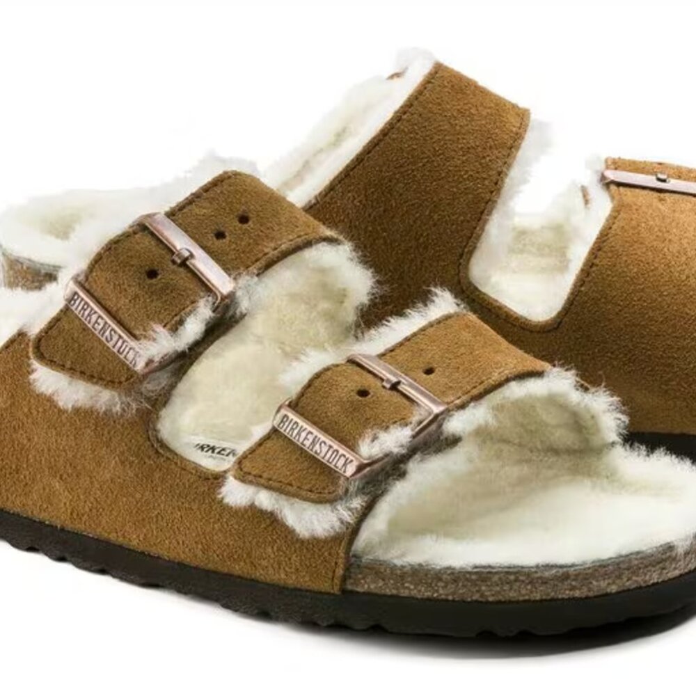 Birkenstock Arizona Shearling Suede Leather
